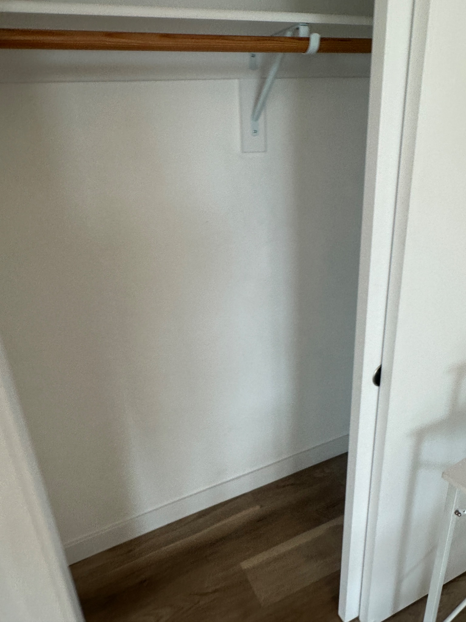 Clean empty apartment closet