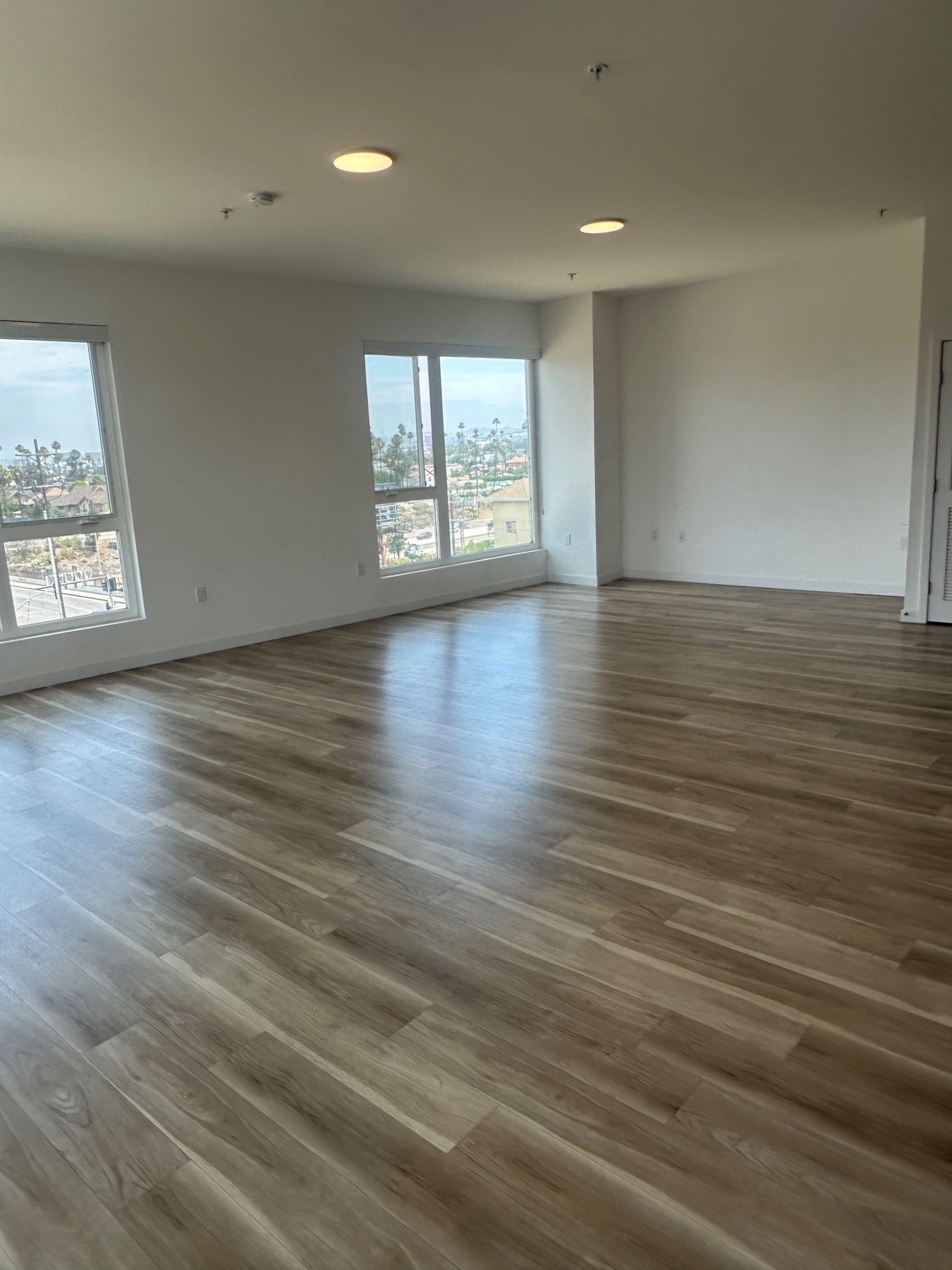 Bright completed apartment living area after a Clean Holiness service